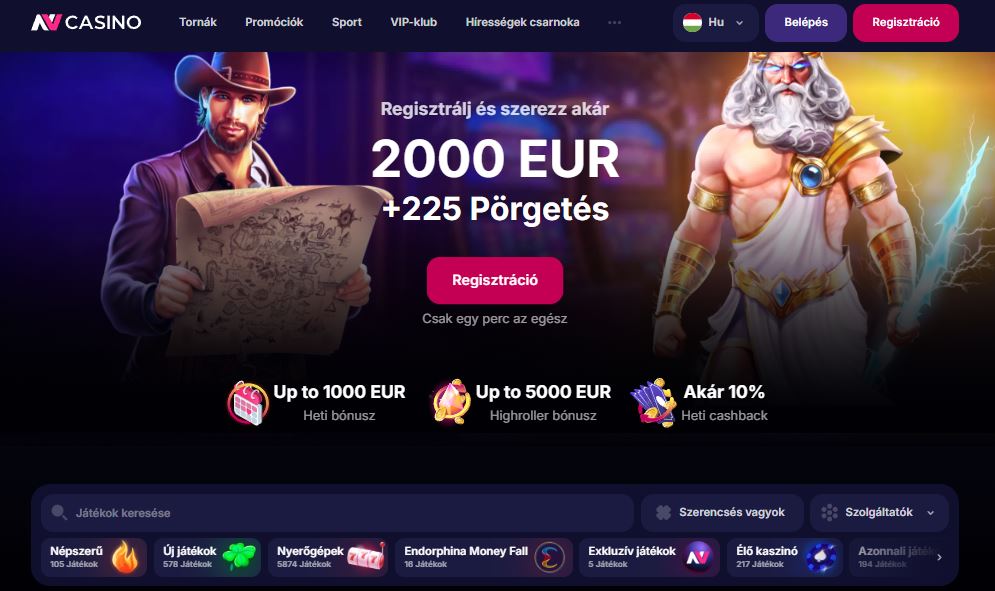 Üdvözöljük az NV Casino honlapján
